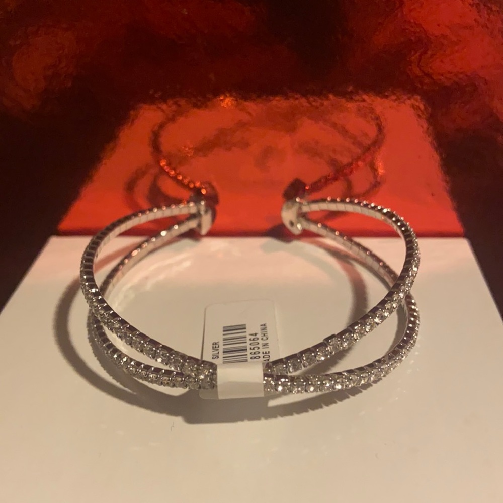 Francescas silver diamond inspired Bracelet